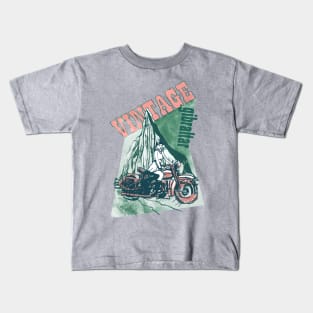 Retro Vintage Gibraltar Harley illustration Kids T-Shirt